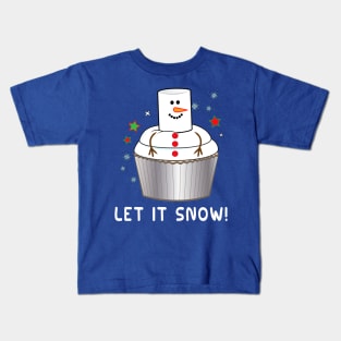 Funny Melting Snowman Cupcake: Let it Snow! Kids T-Shirt